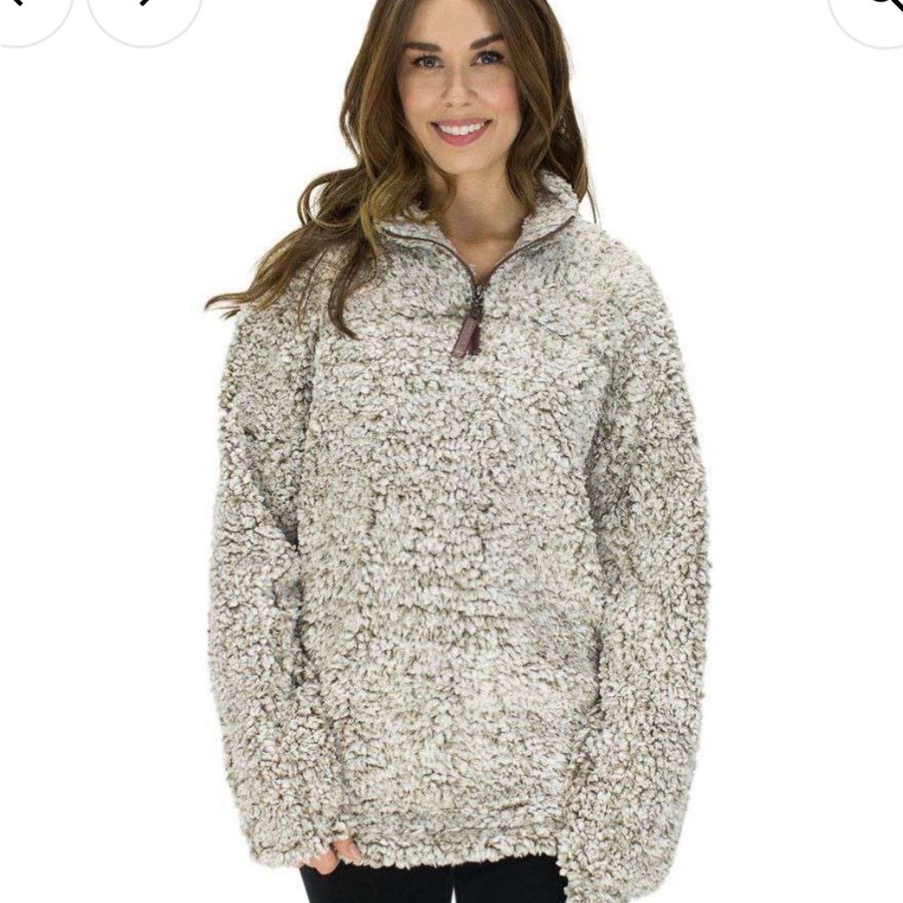 True Grit Women's Cream Sherpa Pullover